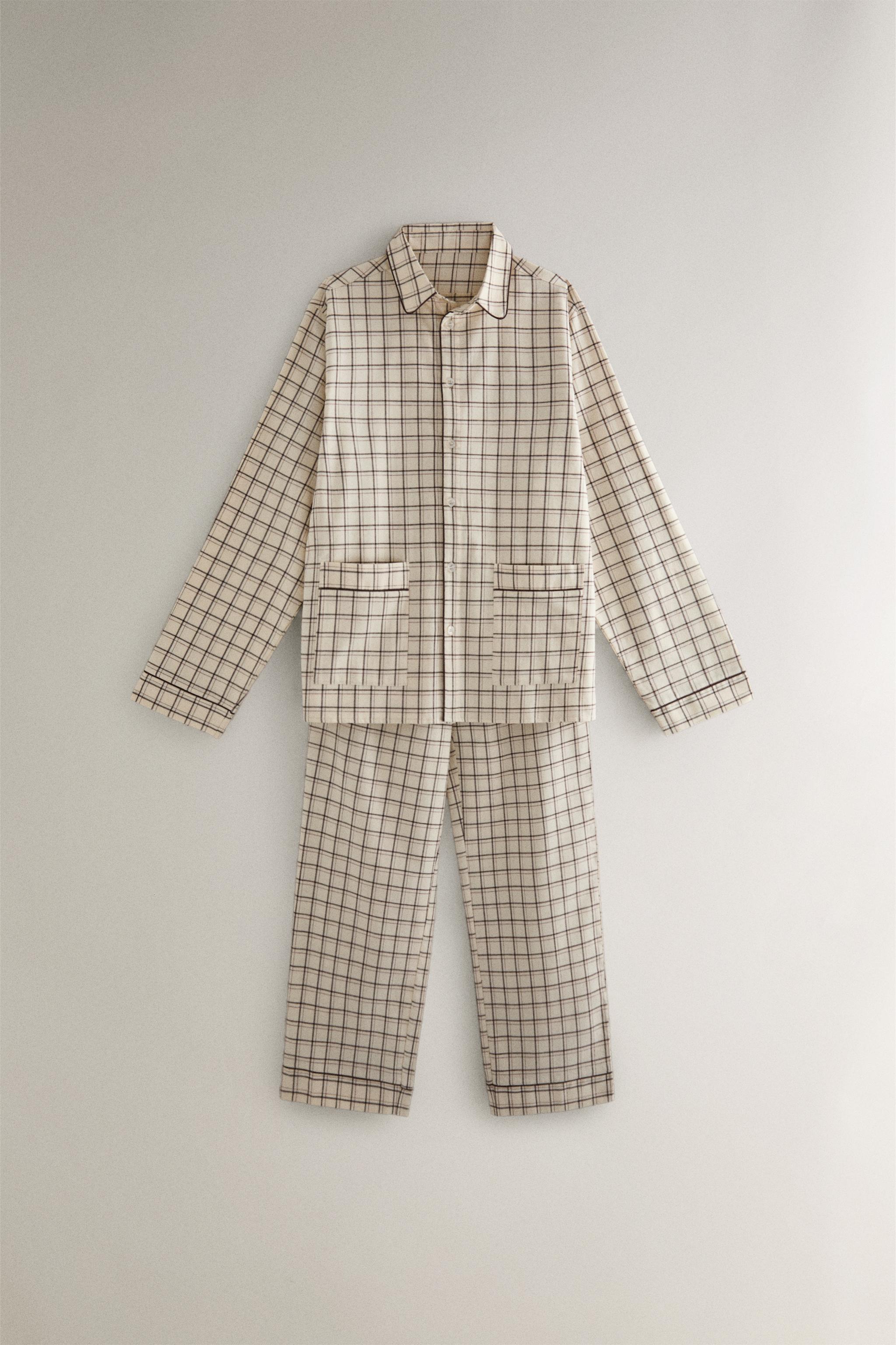 CHRISTMAS CHECK COTTON PAJAMA SET